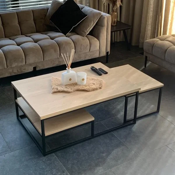 Salontafel met half dubbel verdiep deluxe