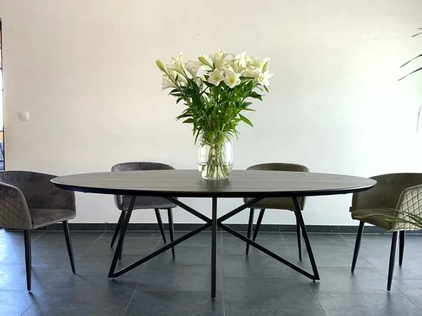 Eettafel Fly elips black