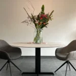 Ronde eettafel fenix hpl marmer Julio